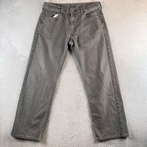Levis 569 Jeans Mens 34x32 Fits (34x29) Gray Loose Fit Relaxed Denim